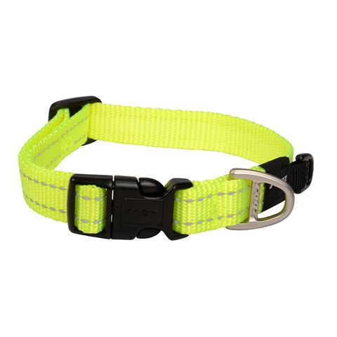 Rogz Utility Classic Collar Dayglo Yellow Med