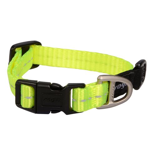 Rogz Utility Classic Collar Dayglo Yellow XSml