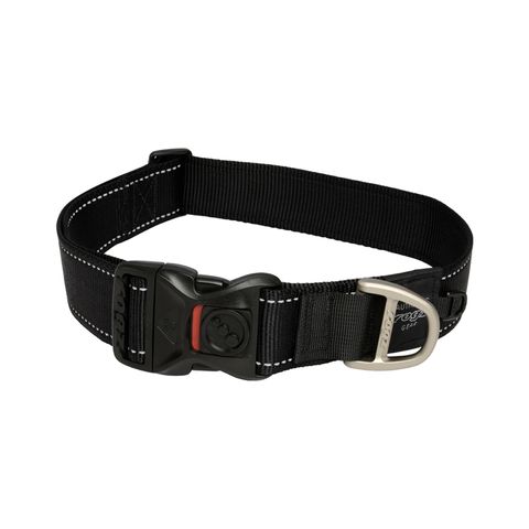 Rogz Utility Classic Collar Black Xxlge