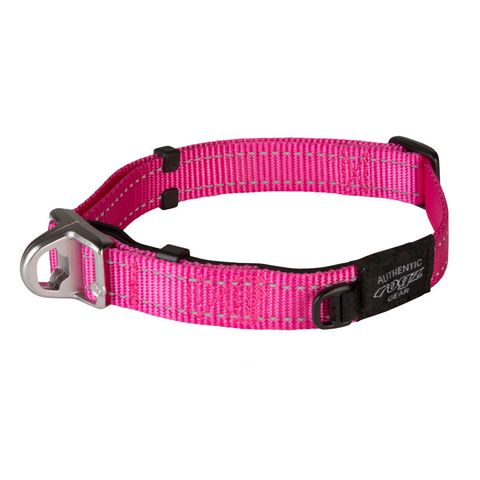 Rogz Safety Collar Pink Lge