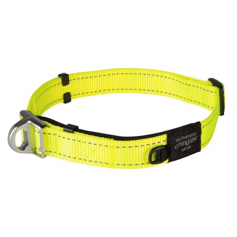 Rogz Safety Collar Dayglo Yellow Xlge