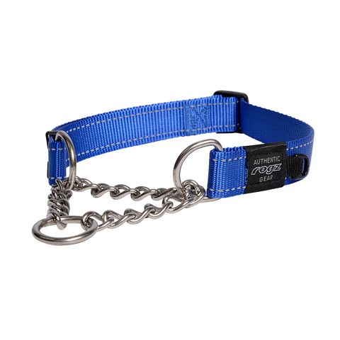 Rogz Utility Control Collar Chain Blue Xlge