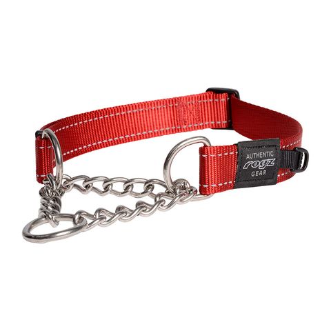 Rogz Utility Control Collar Chain Red Xlge