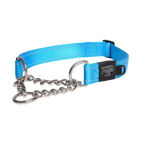 Rogz Utility Control Collar Chain Turquoise Xlge