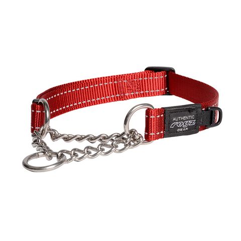 Rogz Utility Control Collar Chain Red Lge