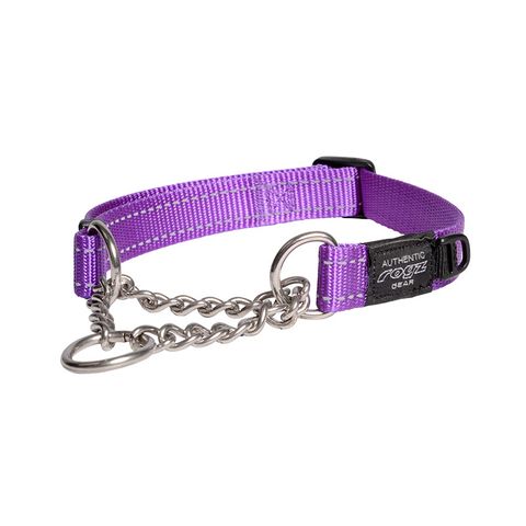 Rogz Utility Control Collar Chain Purple Lge