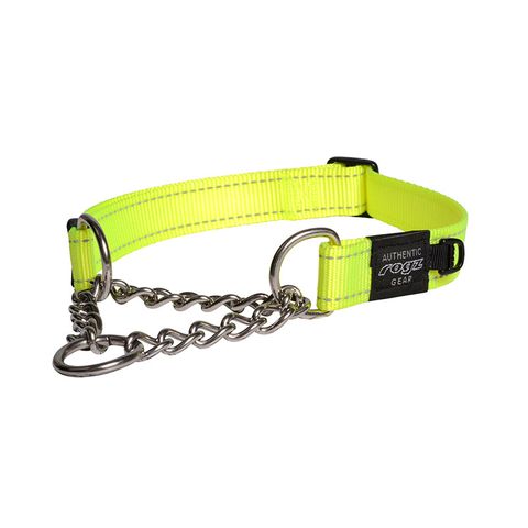 Rogz Utility Control Collar Chain Daglo Yellow Xlge