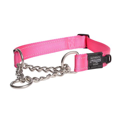 Rogz Utility Control Collar Chain Pink Xlge