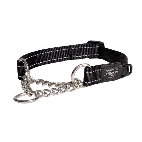 Rogz Utility Control Collar Chain Black Lge