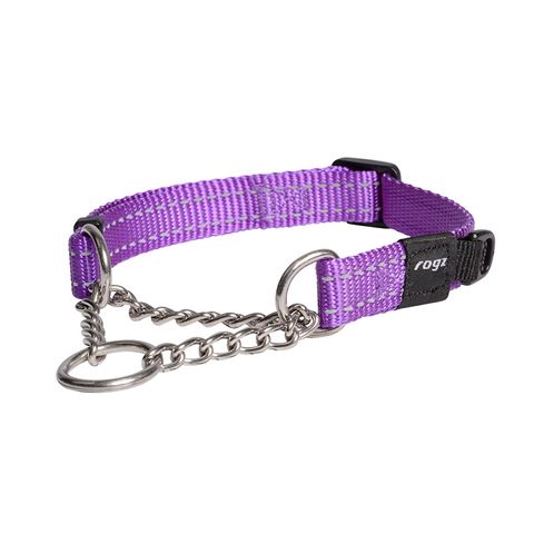 Rogz Utility Control Collar Chain Purple Med