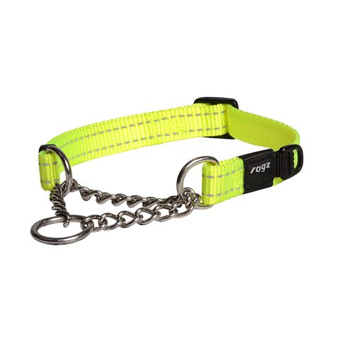 Rogz Utility Control Collar Chain Dayglo Yellow Med