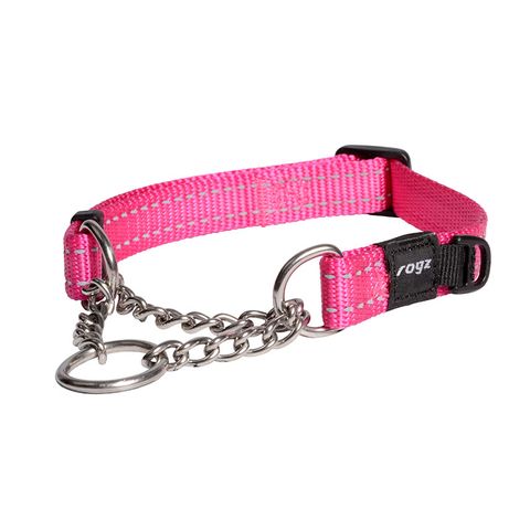 Rogz Utility Control Collar Chain Pink Med