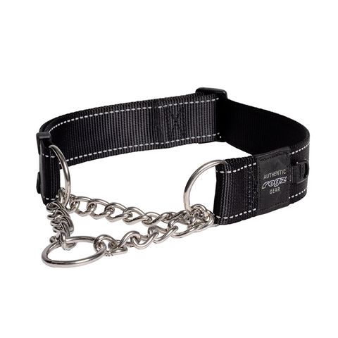 Rogz Utility Control Collar Chain Black Xxlge