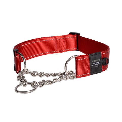 Rogz Utility Control Collar Chain Red Xxlge