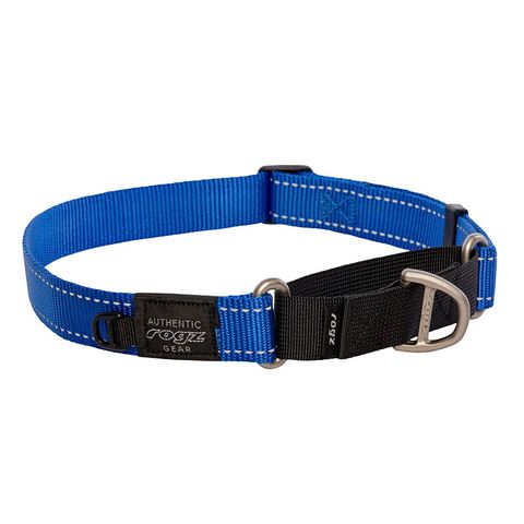 Rogz Utility Control Collar Web Blue Xlge