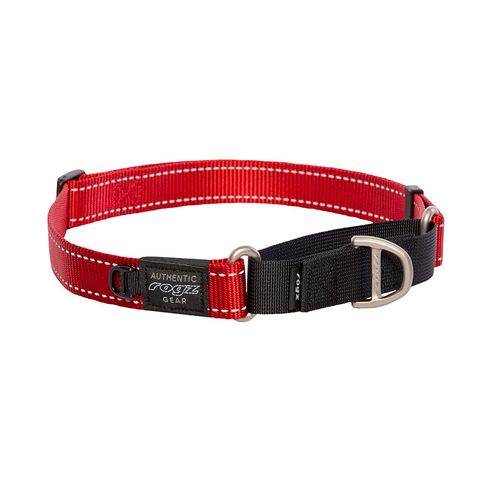 Rogz Utility Control Collar Web Red Xlge