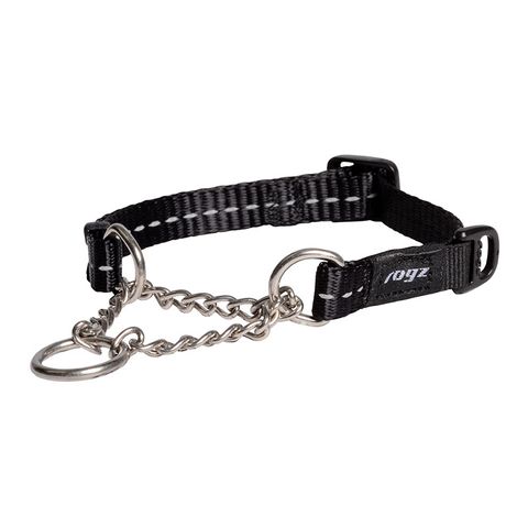 Rogz Utility Control Collar Chain Black Sml