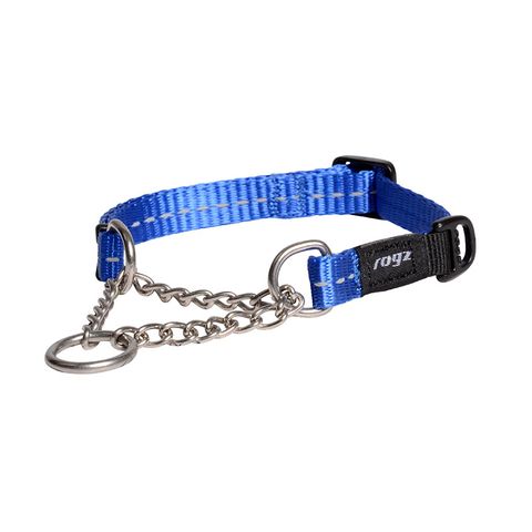 Rogz Utility Control Collar Chain Blue Sml