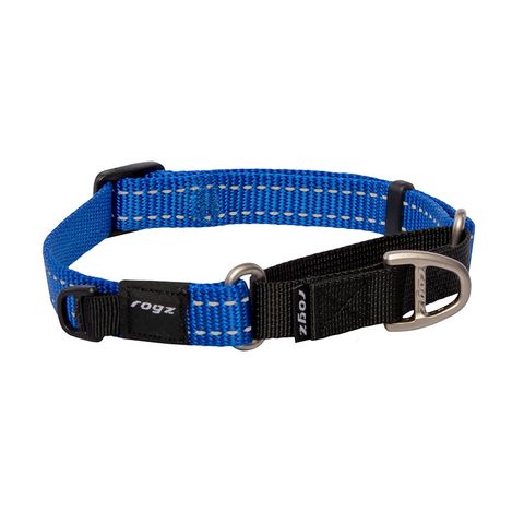 Rogz Utility Control Collar Web Blue Med