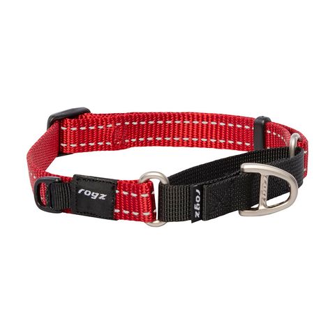 Rogz Utility Control Collar Web Red Med