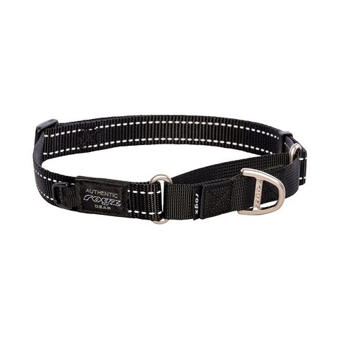 Rogz Utility Control Collar Web Black Lge