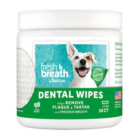 Tropiclean Fresh Breath Dental Wipes For Dogs