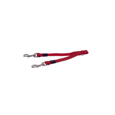 Rogz Utility Double-Split Lead Red Med