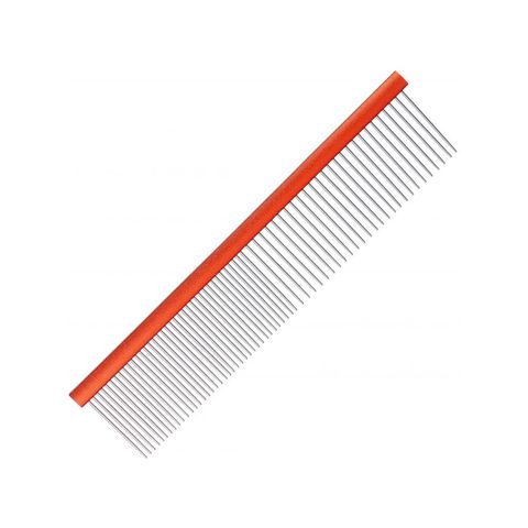 Groom Professional Spectrum Aluminium Comb 50/50 Orange 19cm