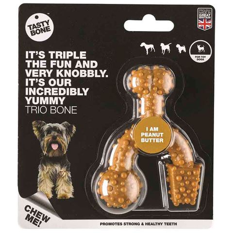 Tasty Bone Nylon Trio Peanut Butter Toy