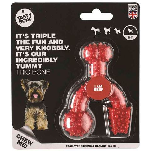 Tasty Bone Nylon Trio Beef Toy