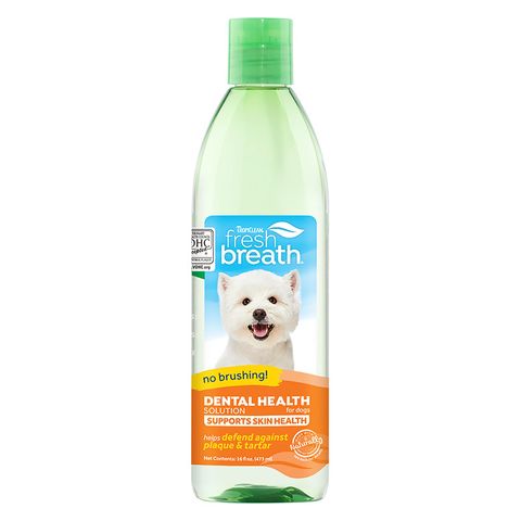 TropiClean Fresh Breath Dental Health Solution Supports Skin Health 473mL