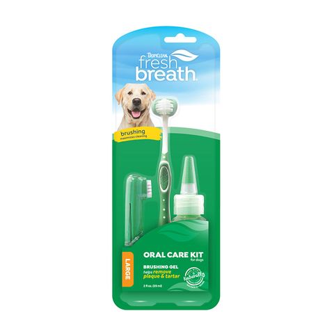 TropiClean Fresh Breath Oral Care Kit for Large Dogs