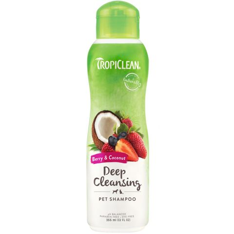 TropiClean Shampoo Berry & Coconut Deep Cleansing 355mL