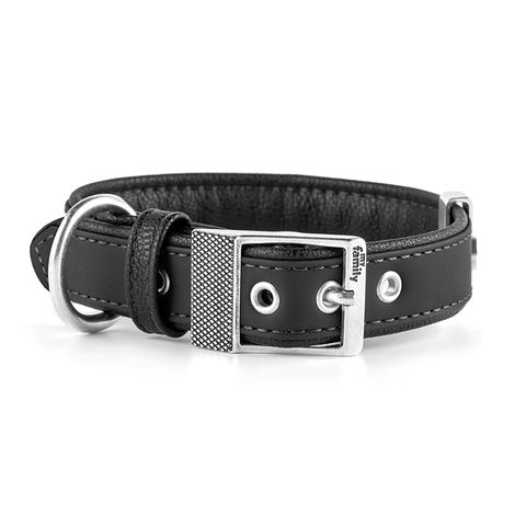 My Family Bilbao Faux Leather Collar Black Xxxlge