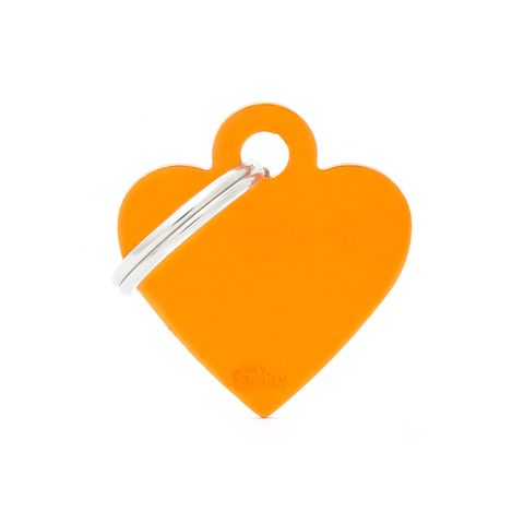 My Family Basic Heart Orange Sml