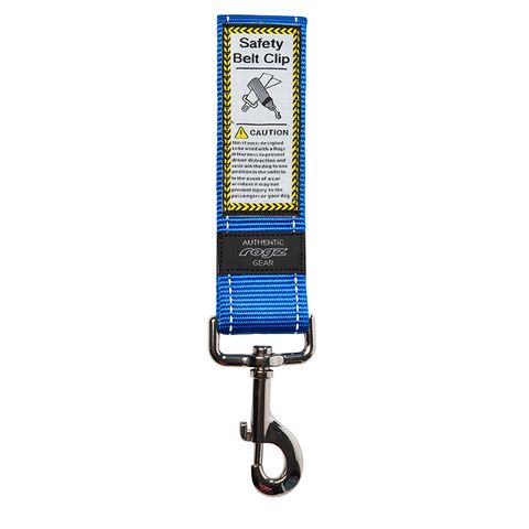 Rogz Utility Car-Safe Seat Belt Clip Blue