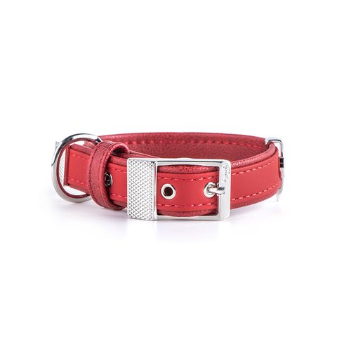 My Family Bilbao Faux Leather Collar Red Sml