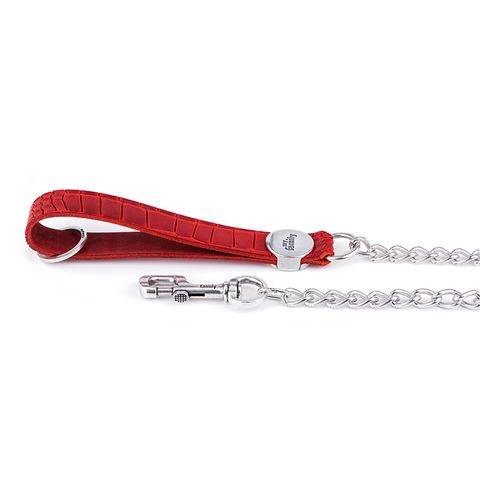 My Family Tucson Leather Chain Leash Red Lge (60cm)