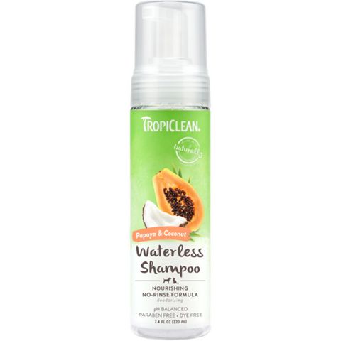 TropiClean Waterless Papaya & Coconut Nourishing Shampoo 220mL