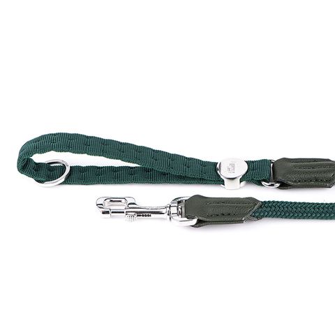 My Family Milano Nylon & Rope Leash Green Med