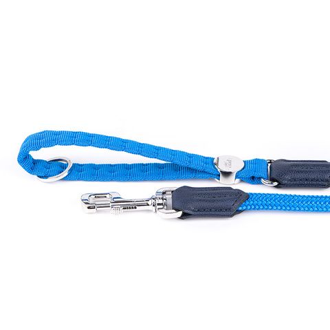 My Family Milano Nylon & Rope Leash Light Blue Med