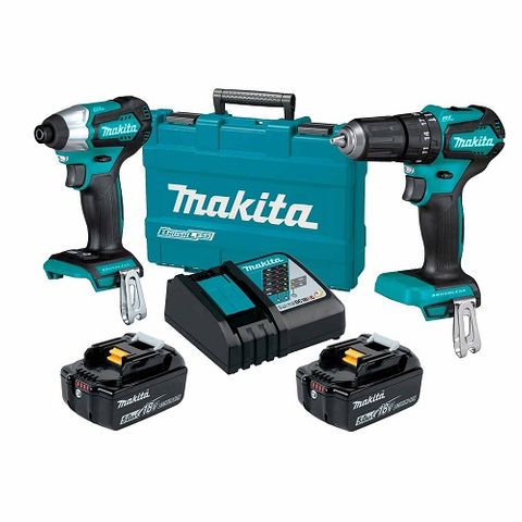 MAKITA 18V SUB-COMPACT CORDLESS BRUSHLESS 2PC HAMMER DRILL DRIVER / IMPACT DRIVE