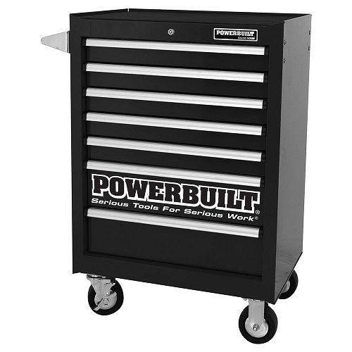 POWERBUILT 7 DRAWER ROLLER CABINET - RACING SERIES BLACK