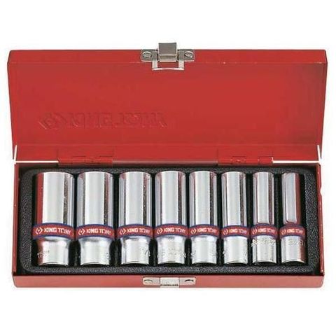 KING TONY 8PC 3/8DR DEEP SOCKET SET 3/8-13/16