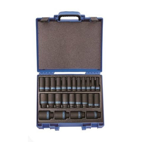KING TONY 25 pce 1/2"dr IMPACT DEEP SOCKET SET with CASE