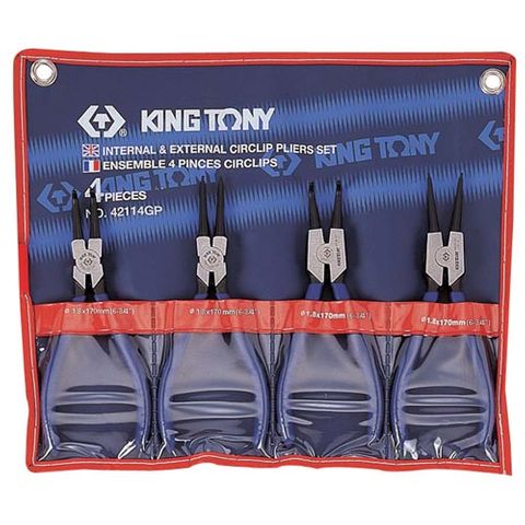 KING TONY CIRCLIP PLIER SET 4 pce