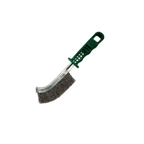 JOSCO BRUSH HAND CR S/S GREEN PLASTIC HANDLE