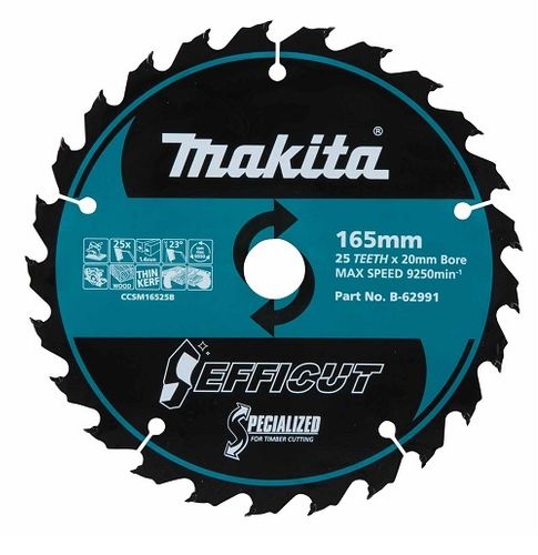 MAKITA EFFICUT 165mm x 20mm x 25T - Wood