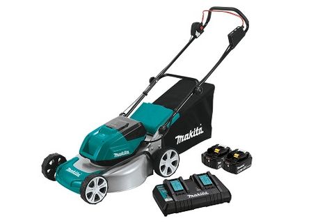 MAKITA 18VX2 (36V) LXT BRUSHLESS 460MM 18" METAL DECK LAWN MOWER