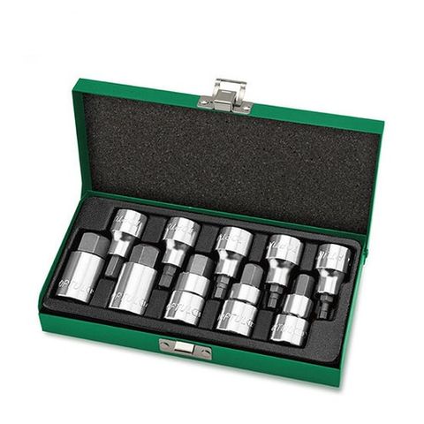 TOP TUL SOCKET SET 1/2DR 10PCE HEX BITS 55MM LONG
